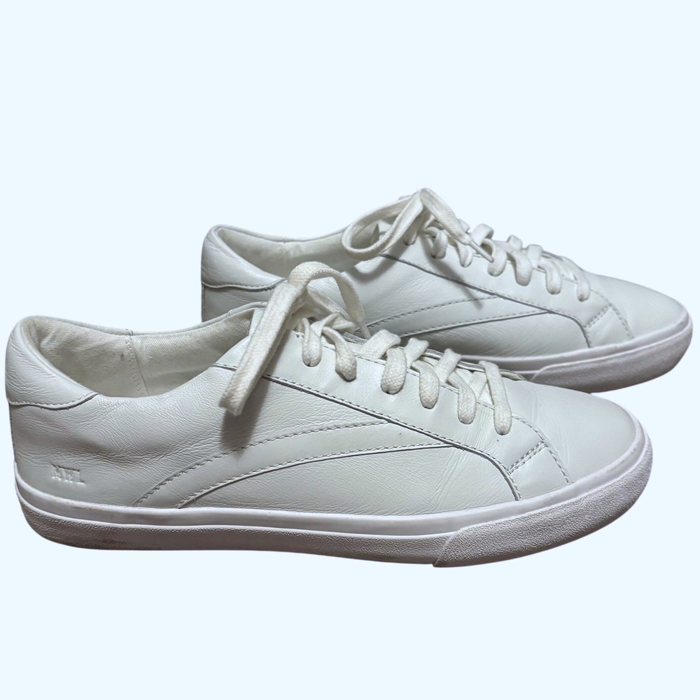 Madewell Sidewalk Low Top Leather Sneakers Women's Sz 10 White Casual Preppy